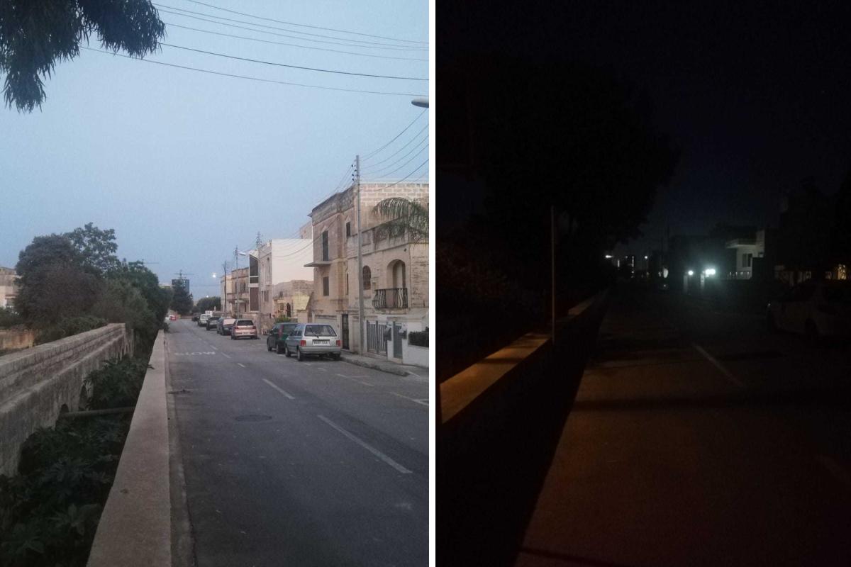 Streetlights have been off for three months. Photos: Giulia Magri