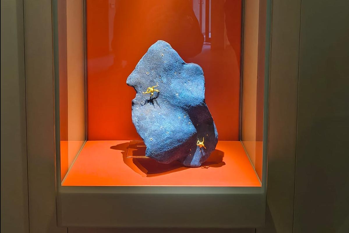 One of the sculptural pieces at Ġgantija Photo: Concetta Modica