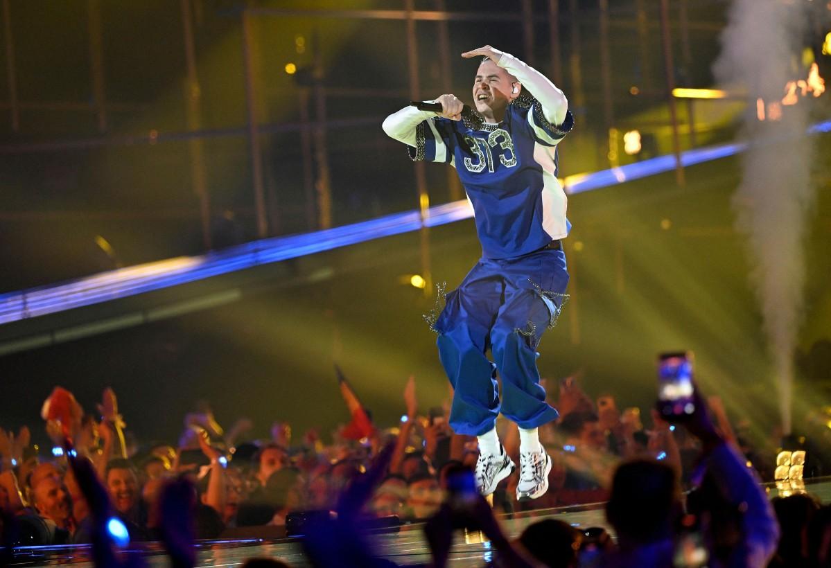 Moldovan singer Vlad Sabajuc, aka Satoshi, representing Moldova with the song 'Viva, Moldova!'. Photo: AFP