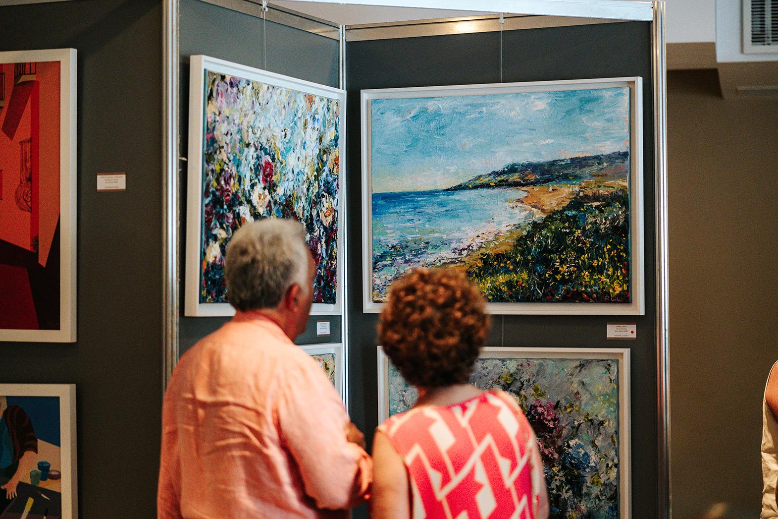 Some of the artworks on display.