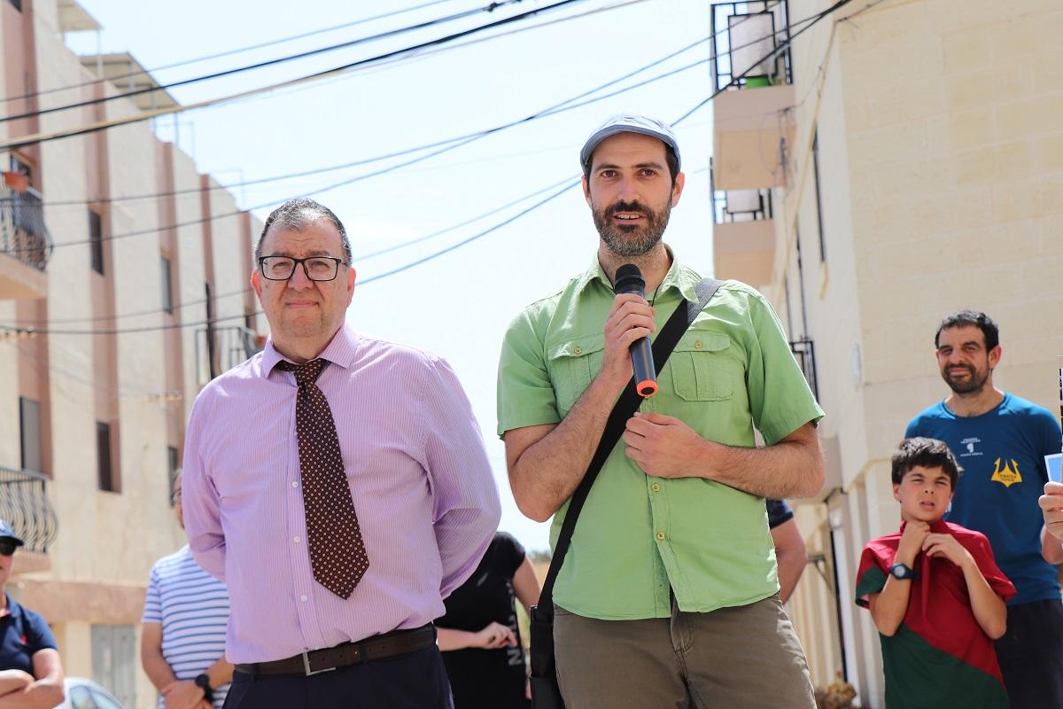 Spiteri addressing a press conference organised by Safi Residents in 2024 Photo: Il-Kollettiv