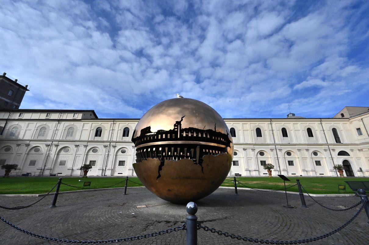 The &lsquo;Sphere within a sphere&rsquo; by Italian artist Arnaldo Pomodoro in the Vatican Museum. Photo: Andreas Solaro/AFP