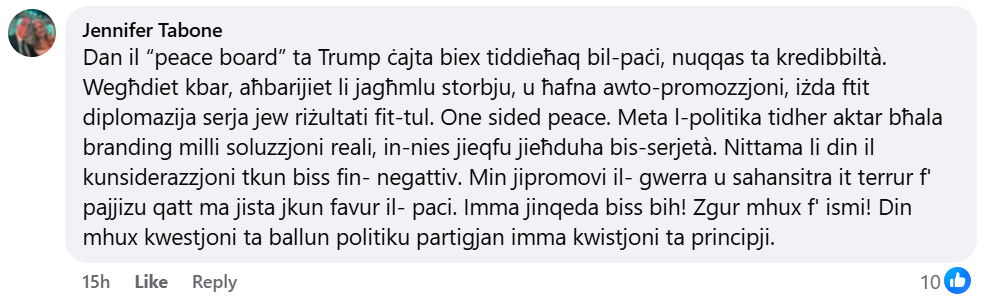 Jennifer Tabone's Comment.