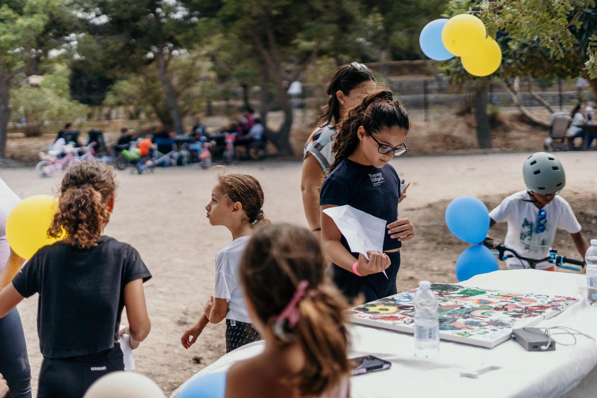 Familes and children at the event.