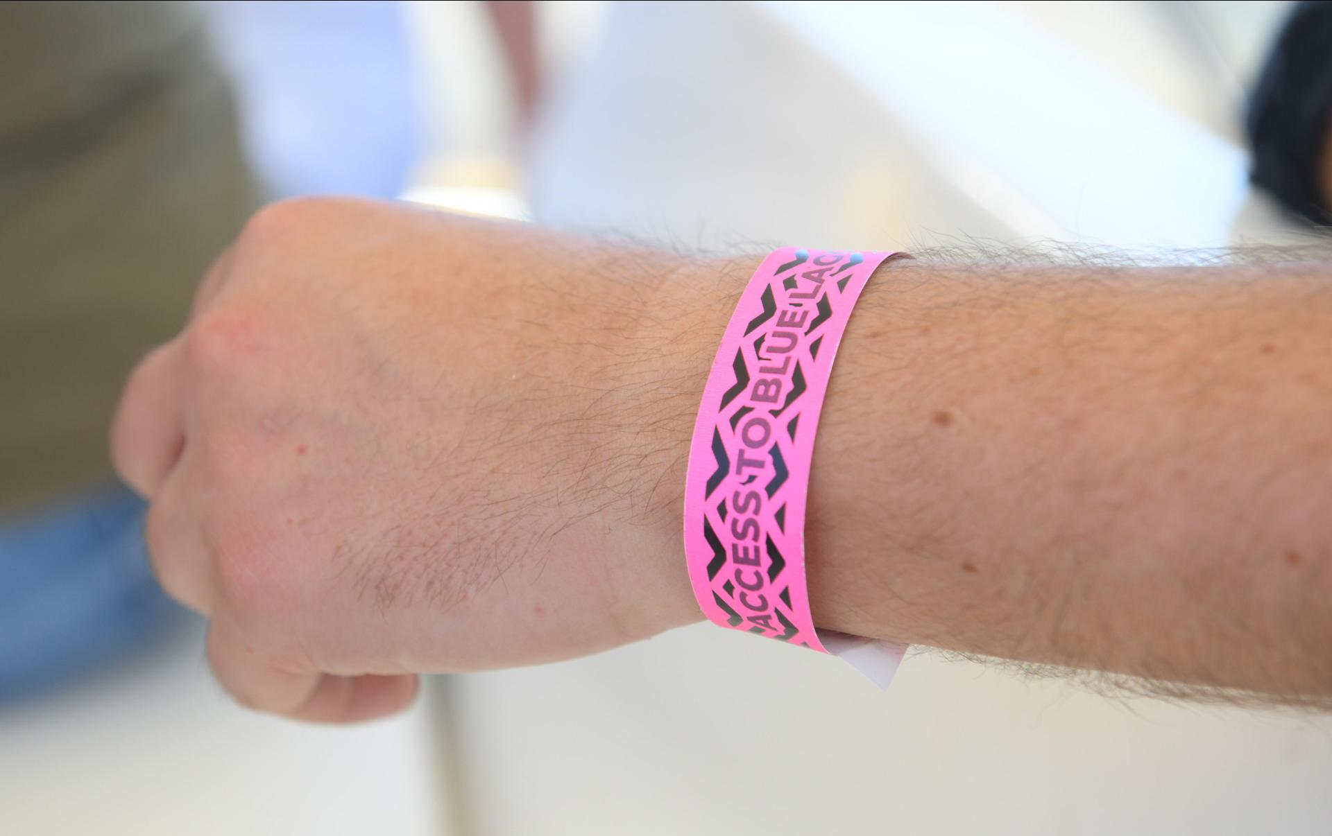 Visitors to Blue Lagoon are given wristbands according to their booked slots. File photo: Matthew Mirabelli