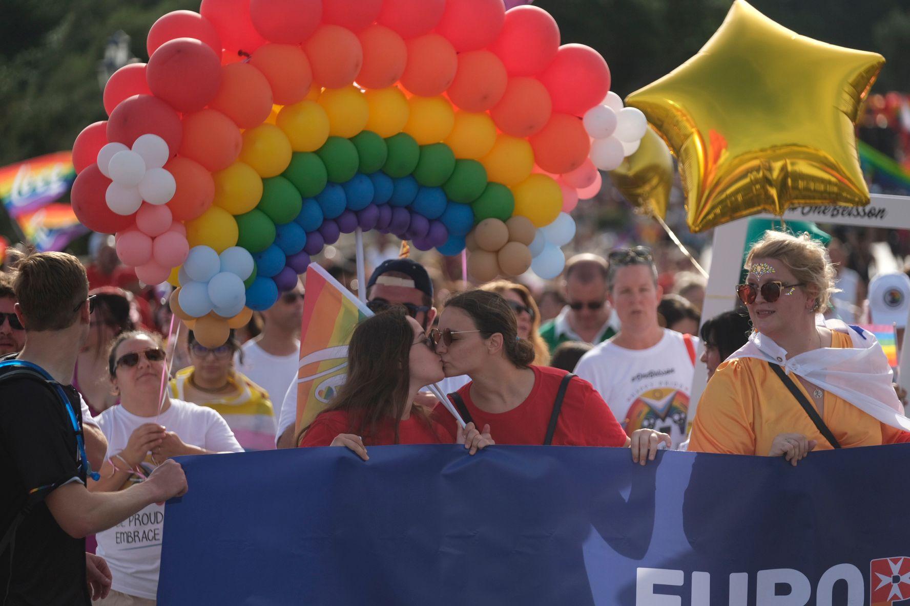 A celebration of love made its way to Valletta. Photo: Jonathan Borg