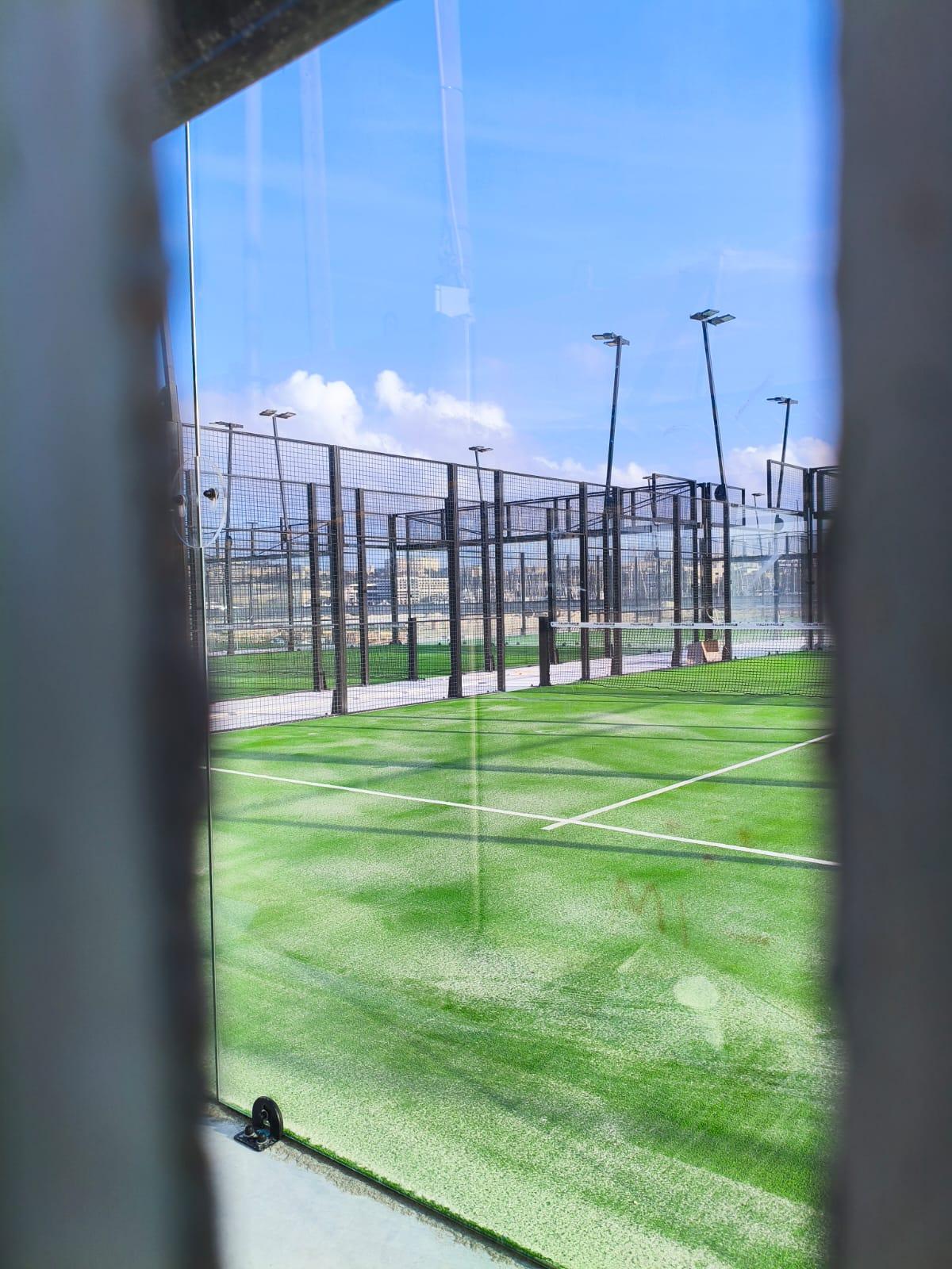 The padel courts appeared to be near completion when Times of Malta visited the site on Wednesday. Photo: Matthew Mirabelli