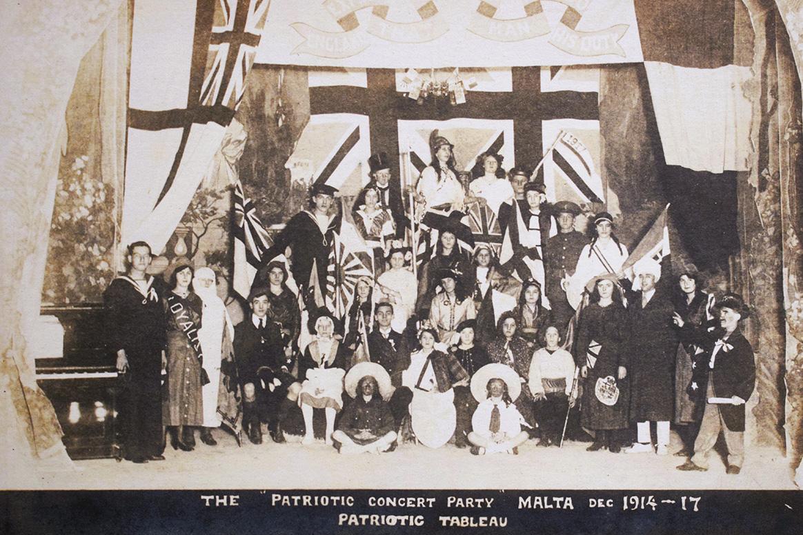 The grand Patriotic Concert held in December 1917. Postcard by Richard Ellis