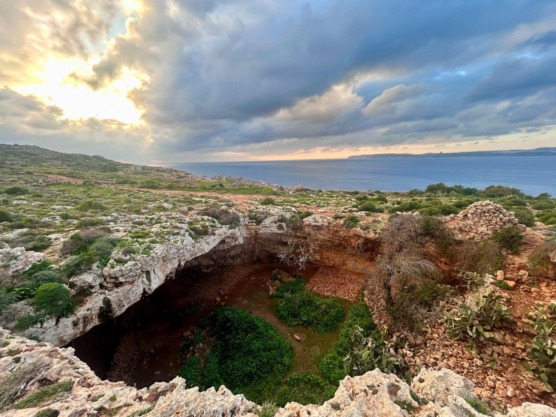 Mellieħa's Latnija cave (Għar Tuta), where the discovery was made. Photo: Huw Groucutt