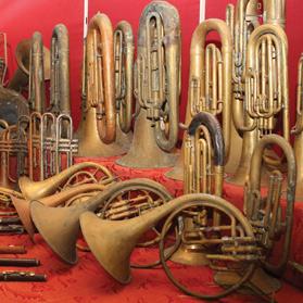 Old musical instruments at La Stella Band Club. Photos: Charles Spiteri