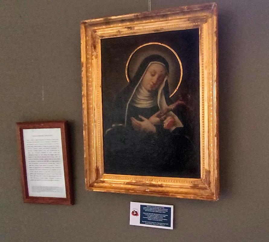 A painting of St Rita attributed to Francesco Zahra.