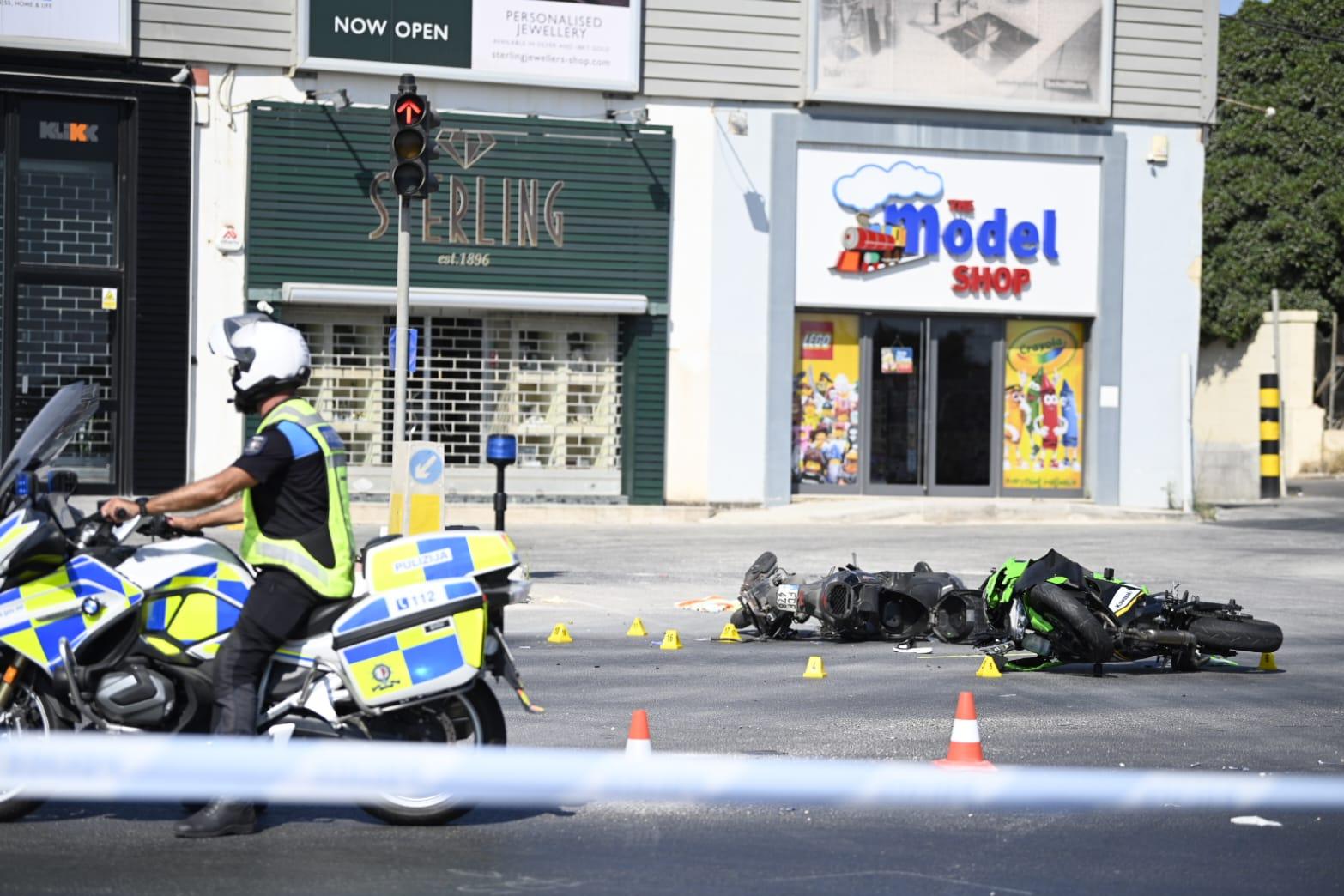 The scene of the crash on Sunday morning.