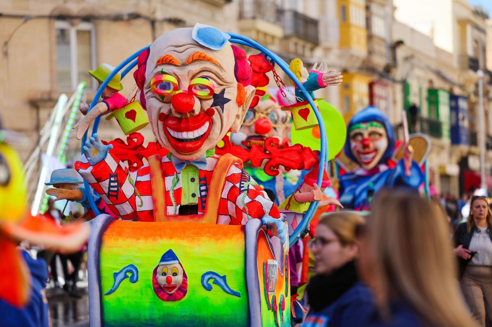 Carnival floats will parade throughout the weekend. Photo: Festivals Malta