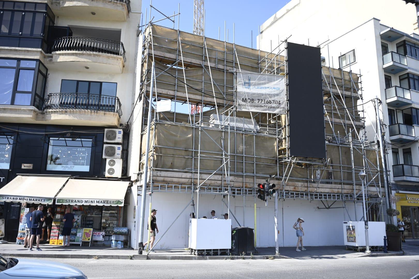Carlo Stivala's hotel development on Triq San Vincenz has been dogged by controversies. Photo: Matthew Mirabelli.