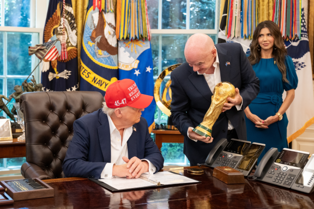 Watch: Trump confirms he asked FIFA boss for review of Balogun red card