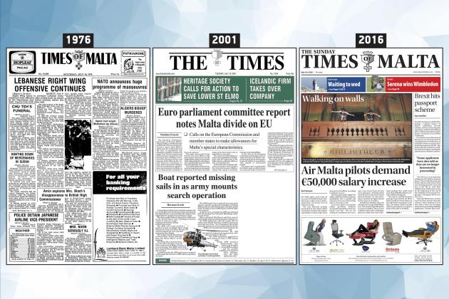 July 10: The front page of Times of Malta 10, 25 and 50 years ago