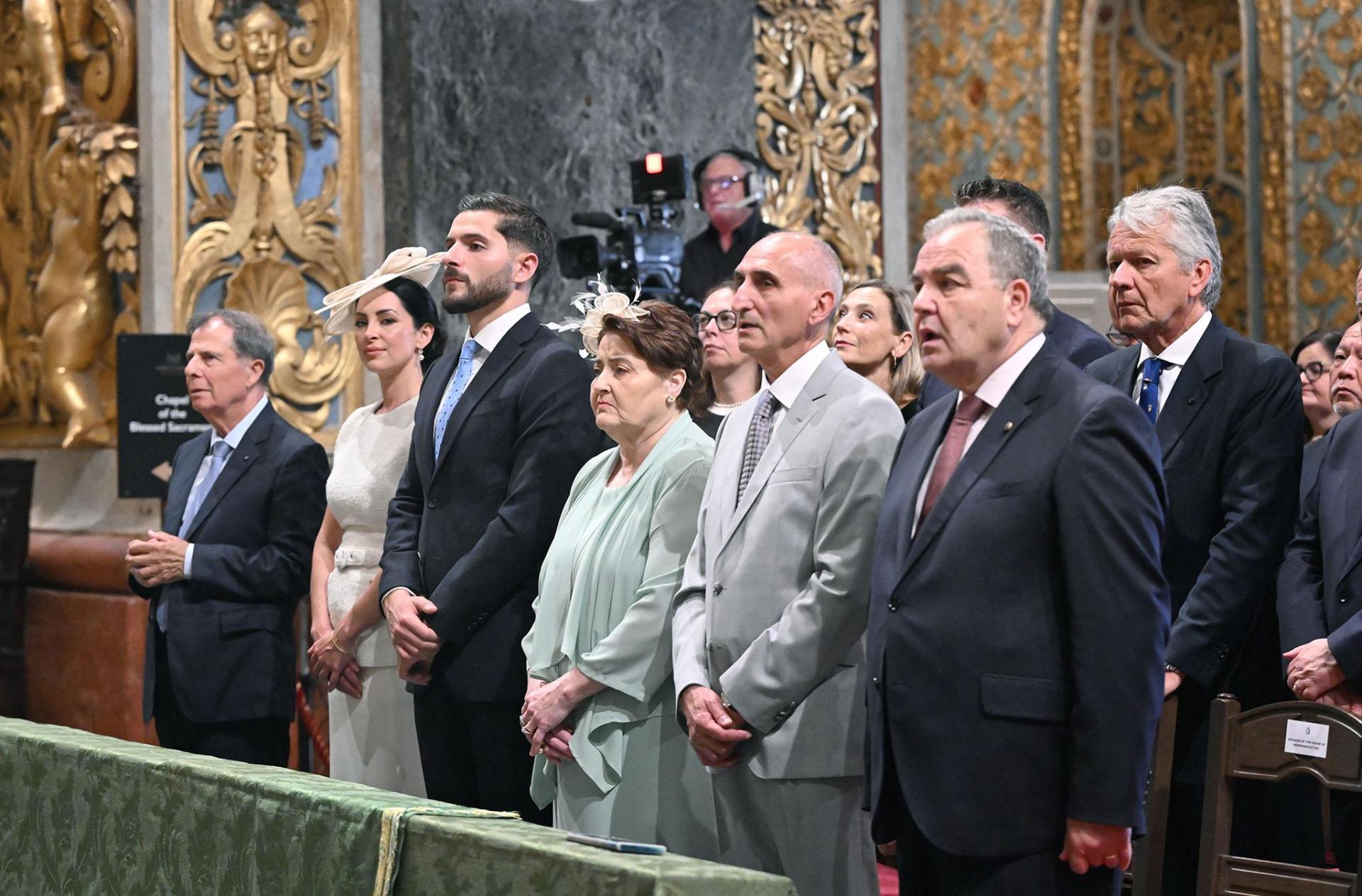Dignitaries including former president George Abela, Opposition Leader Alex Borg, acting chief justice Mark Chetcuti and outgoing Speaker Anġlu Farugia. Photo: DOI/Daniel Scicluna