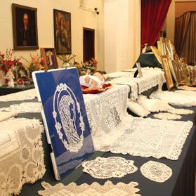 The section dedicated to lacemaking.