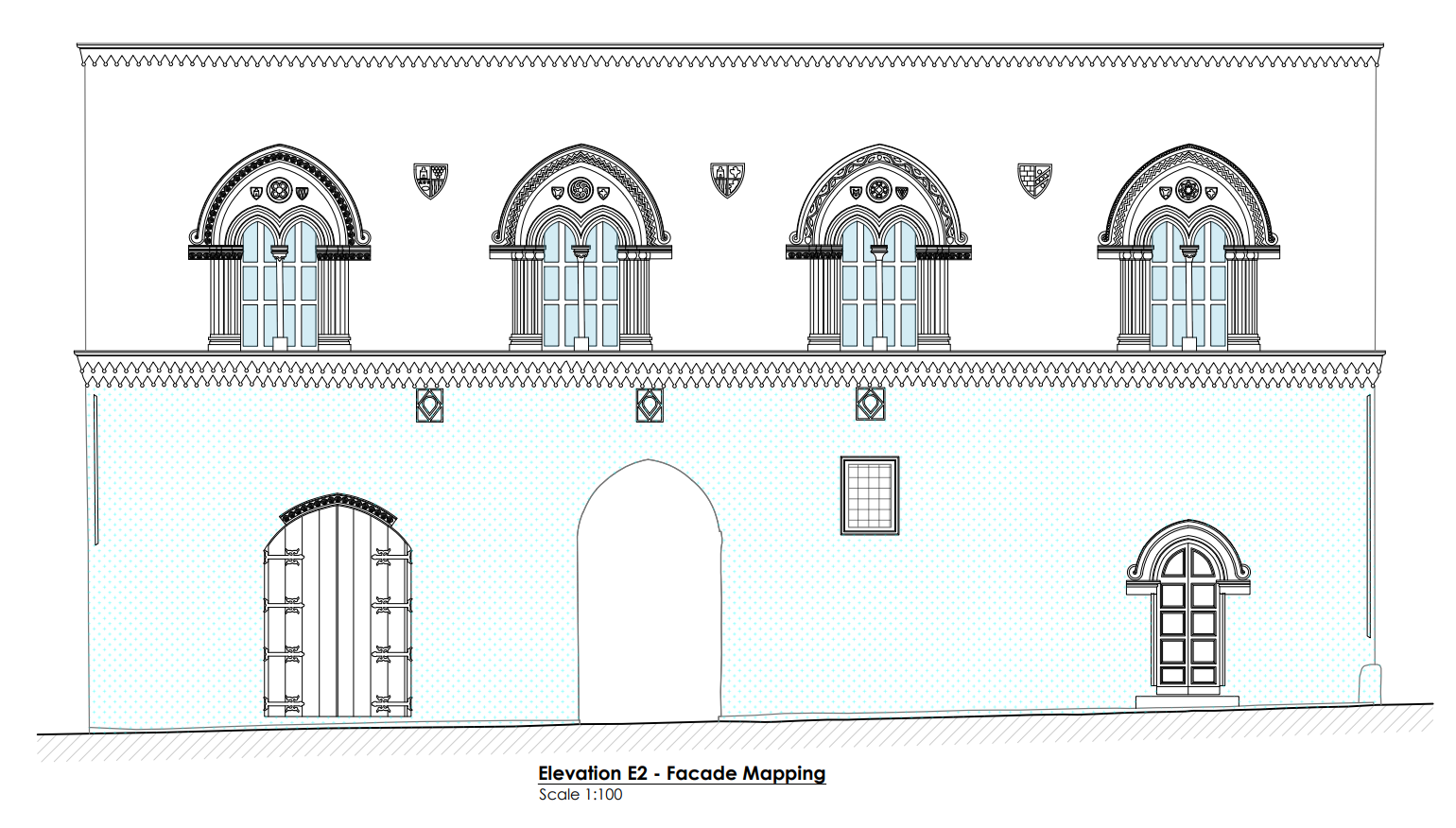 The ground floor facade will be restored under the plans. Graphic: PA.
