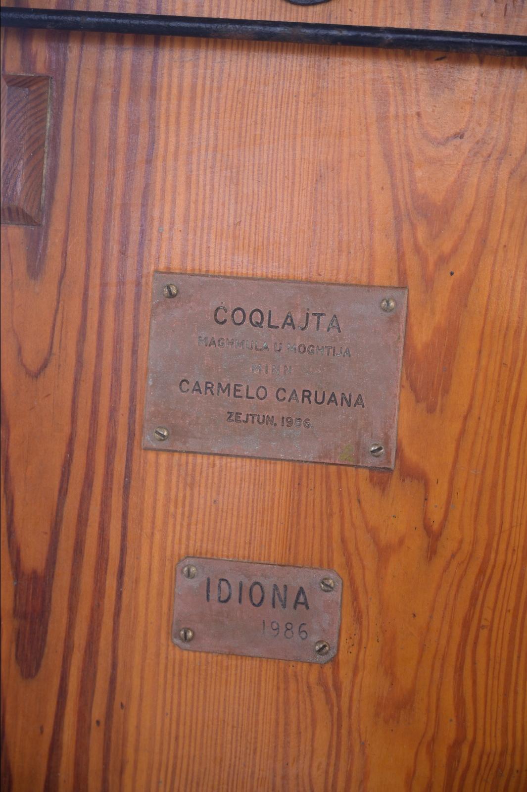 The wooden instrument was designed and built by Carmelo Caruana in 1986. Photo: Matthew Mirabelli