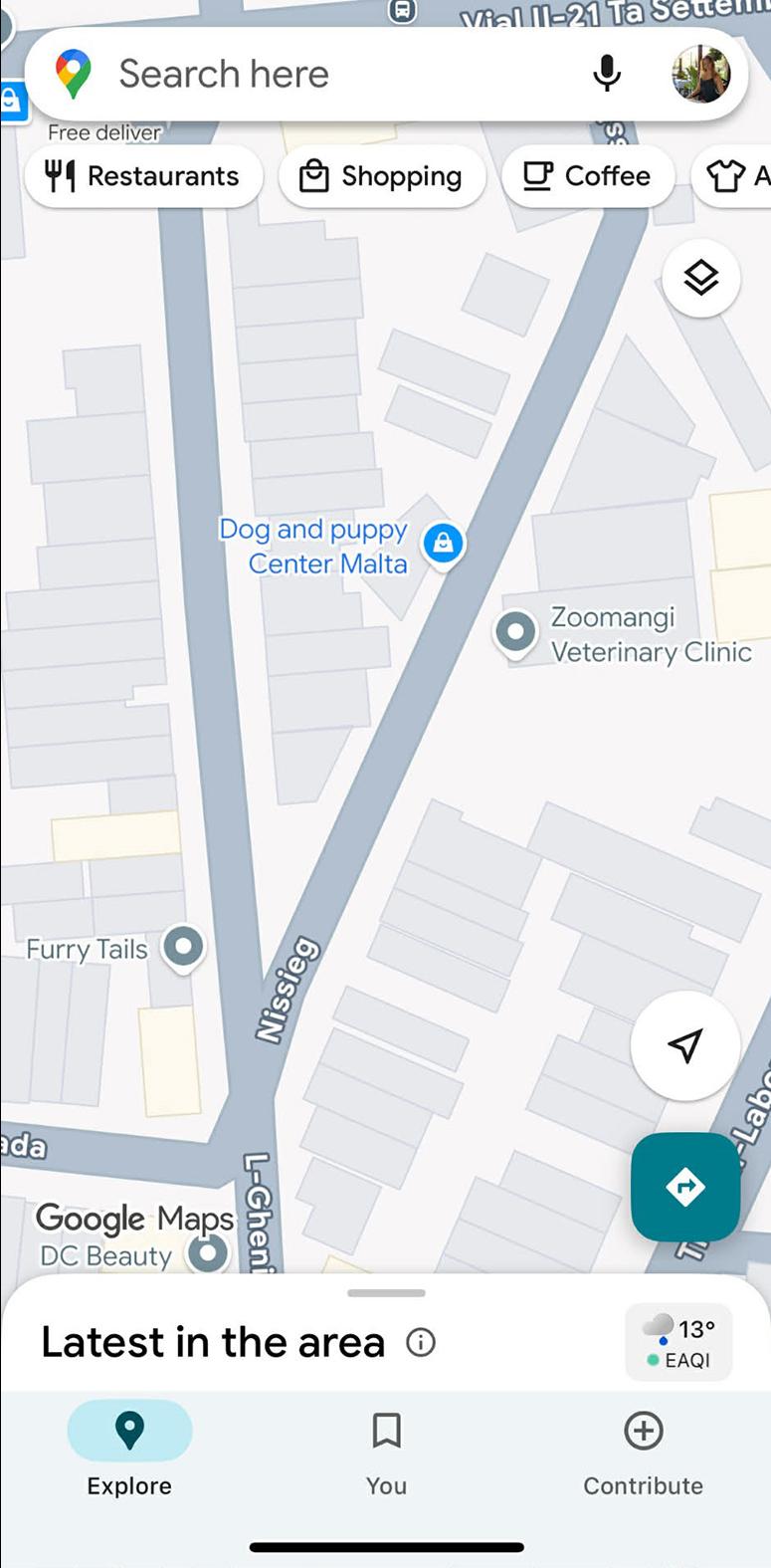 The centre is marked as being in Naxxar on Google Maps.