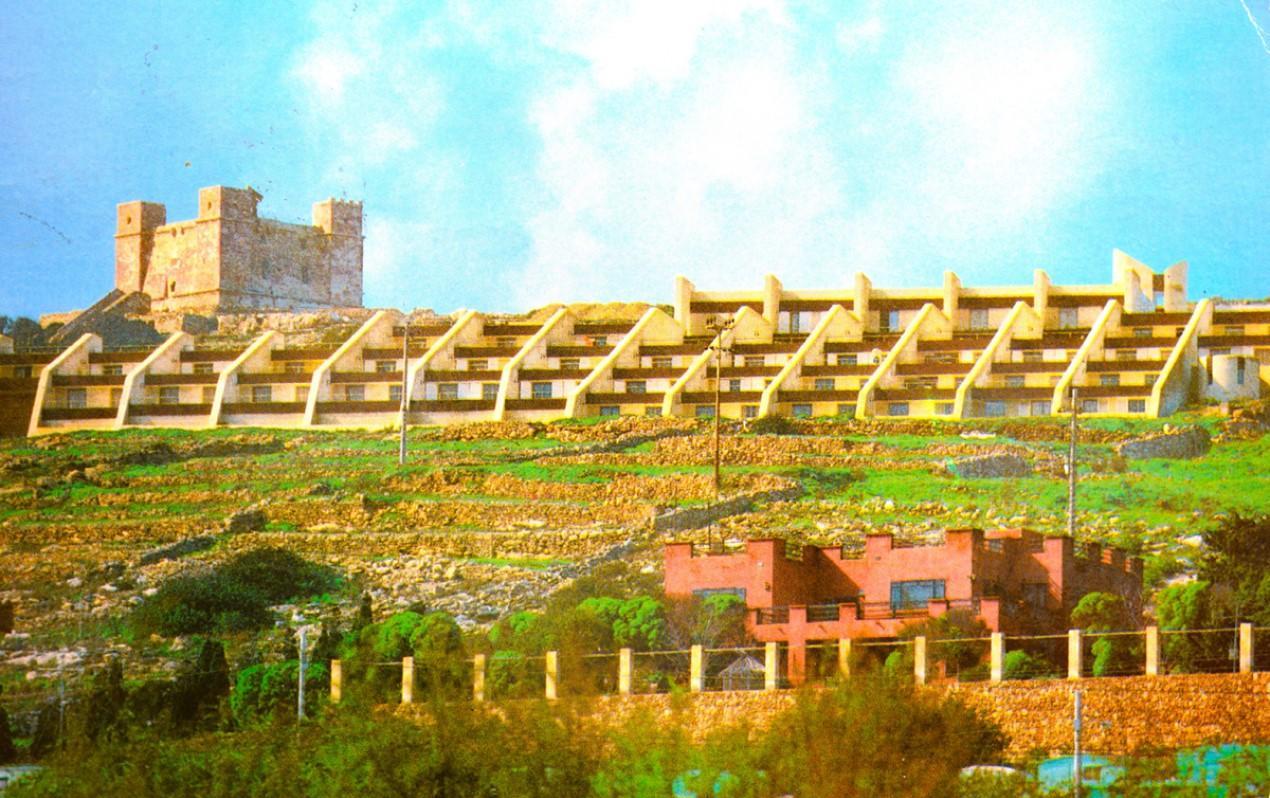 The Festaval/Festival Holiday Complex next to the Red Tower, Mellieħa, opened in 1980. Photo courtesy of Giovanni Bonello