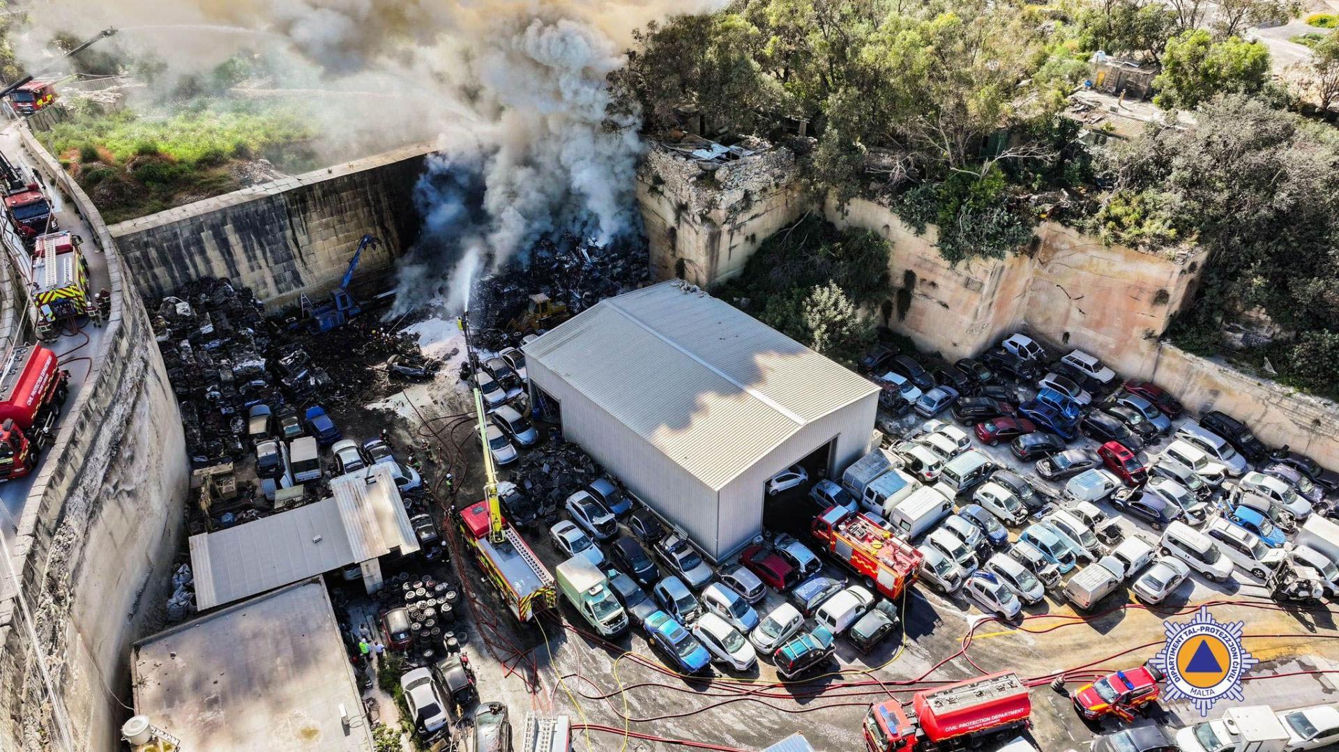 The scrapyard has a number of end-of-life cars on site. Photo: CPD