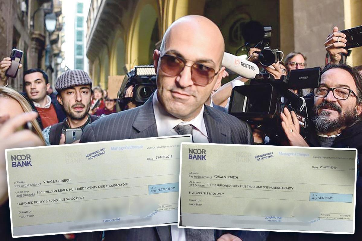 The 17 Black cheques Yorgen Fenech walked away with in April 2019.