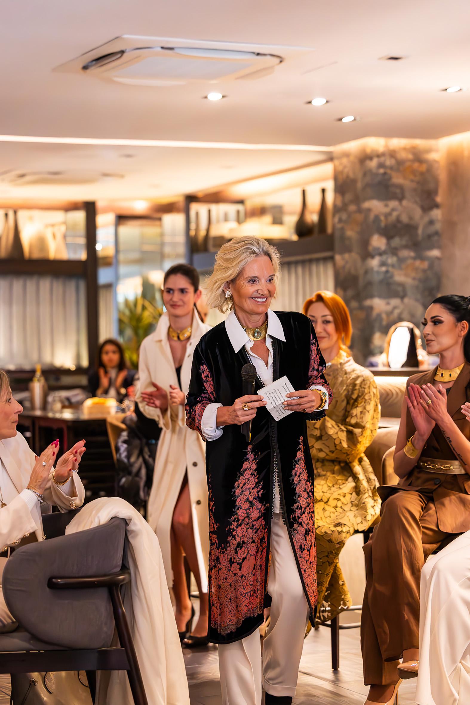 Jewellery designer Maria João Bahia (centre) flew in from Portugal for the occasion.
