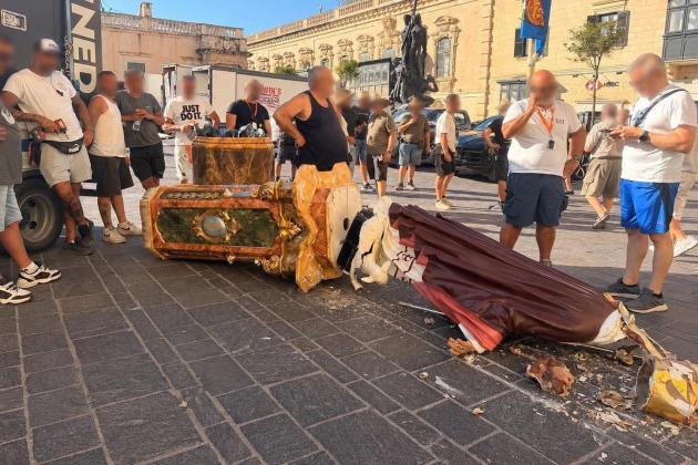 'Enough is enough': 100-year-old Valletta feast statue, pedestal damaged