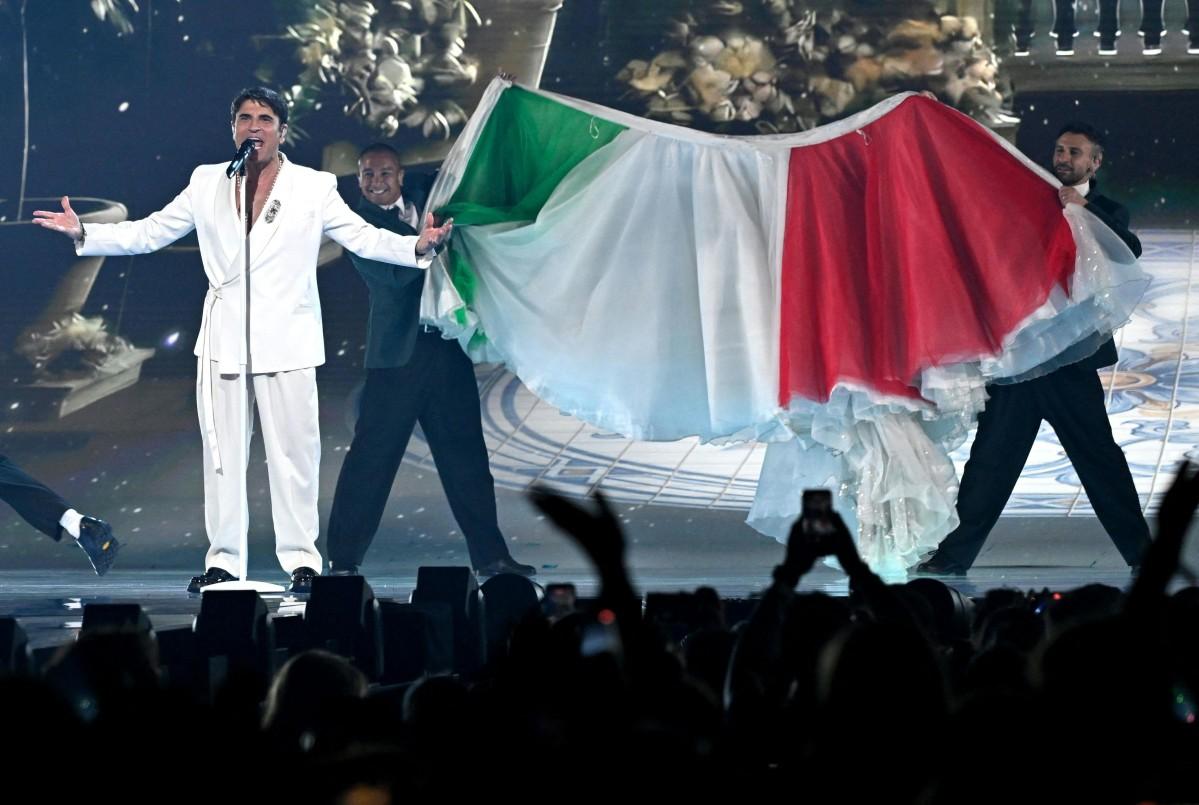 Italian singer Sal Da Vinci, representing Italy with the song 'Per Sempre Si'. Photo: AFP