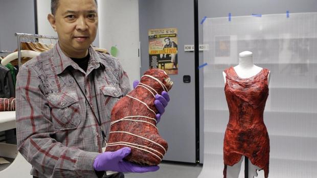 lady gaga meat dress jerky Lady Gaga's meat dress still exists and this is what it looks like