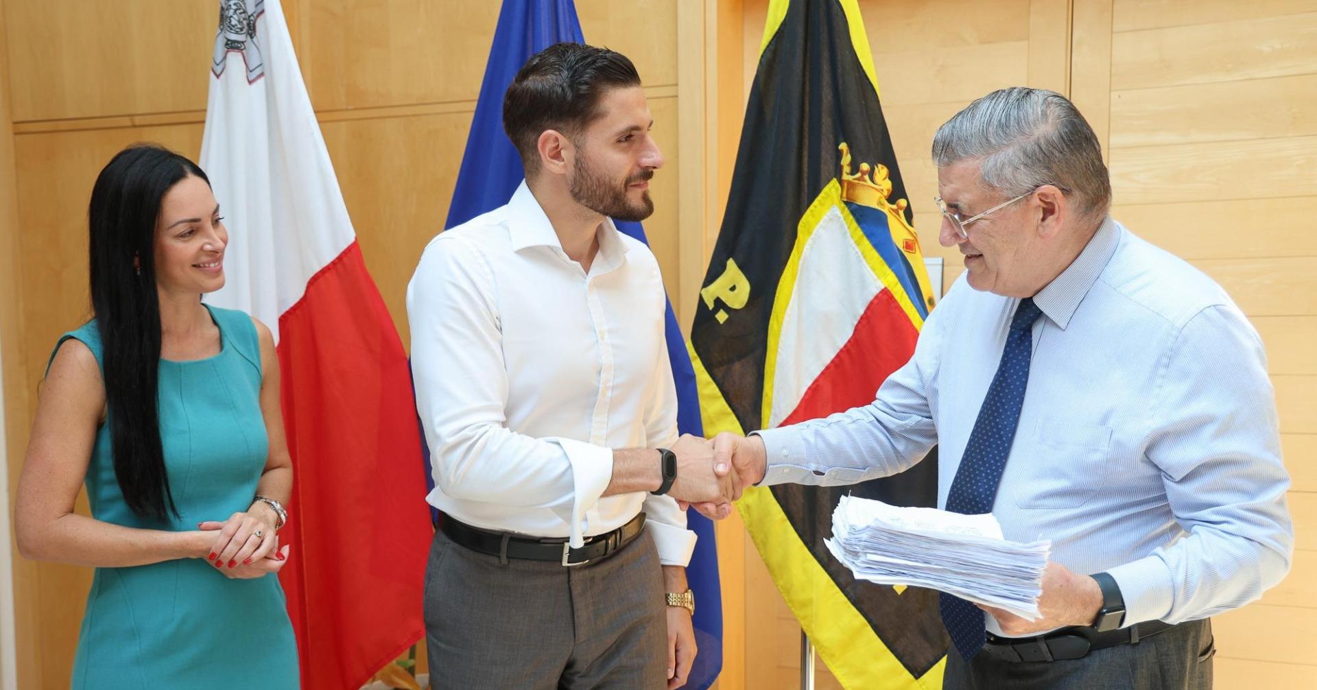 Alex Borg formally submitting his nominations Photo: PN