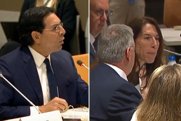 Watch: Israeli ambassador tells Maltese top UN official to 'be quiet'