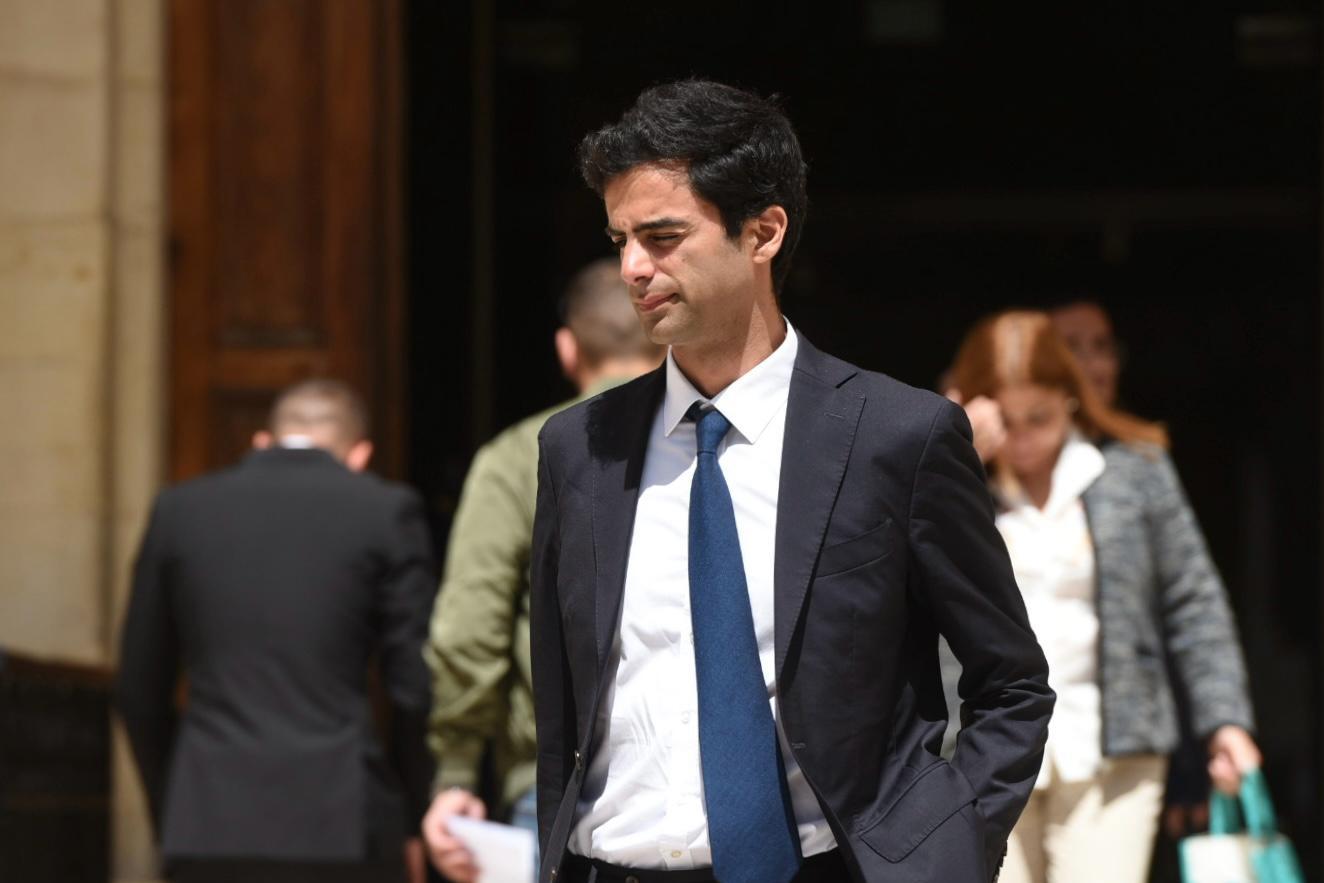 Paul Caruana Galizia outside court. Photo: Chris Sant Fournier