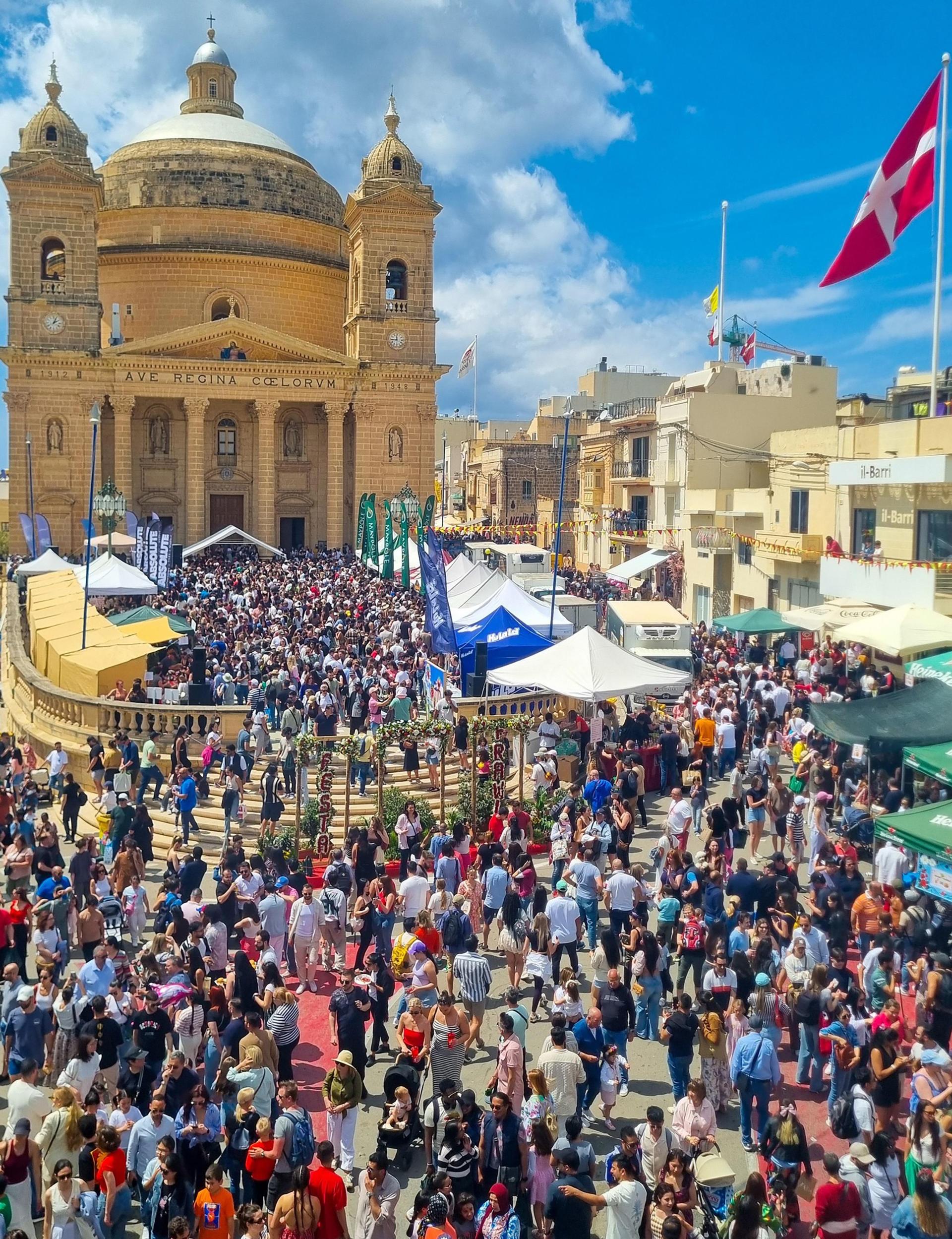 Thousands of locals and tourists flocked to Mġarr for the annual Festa Frawli on Sunday. Photo: Facebook/Festa Frawli