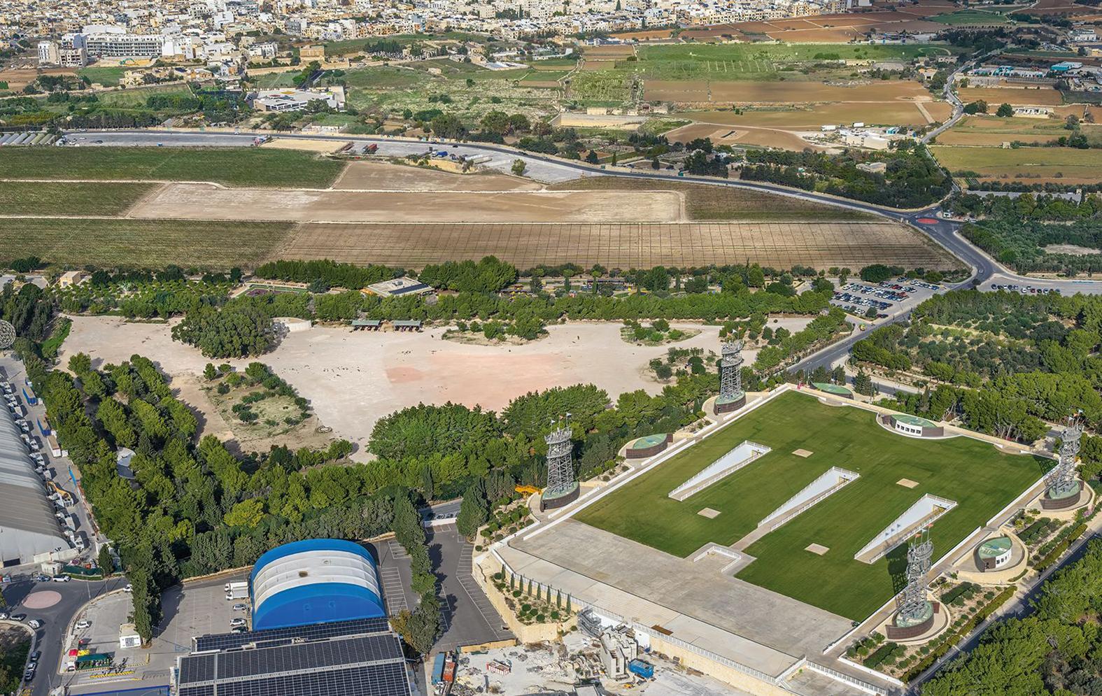 An aerial photo of the area taken earlier this week.