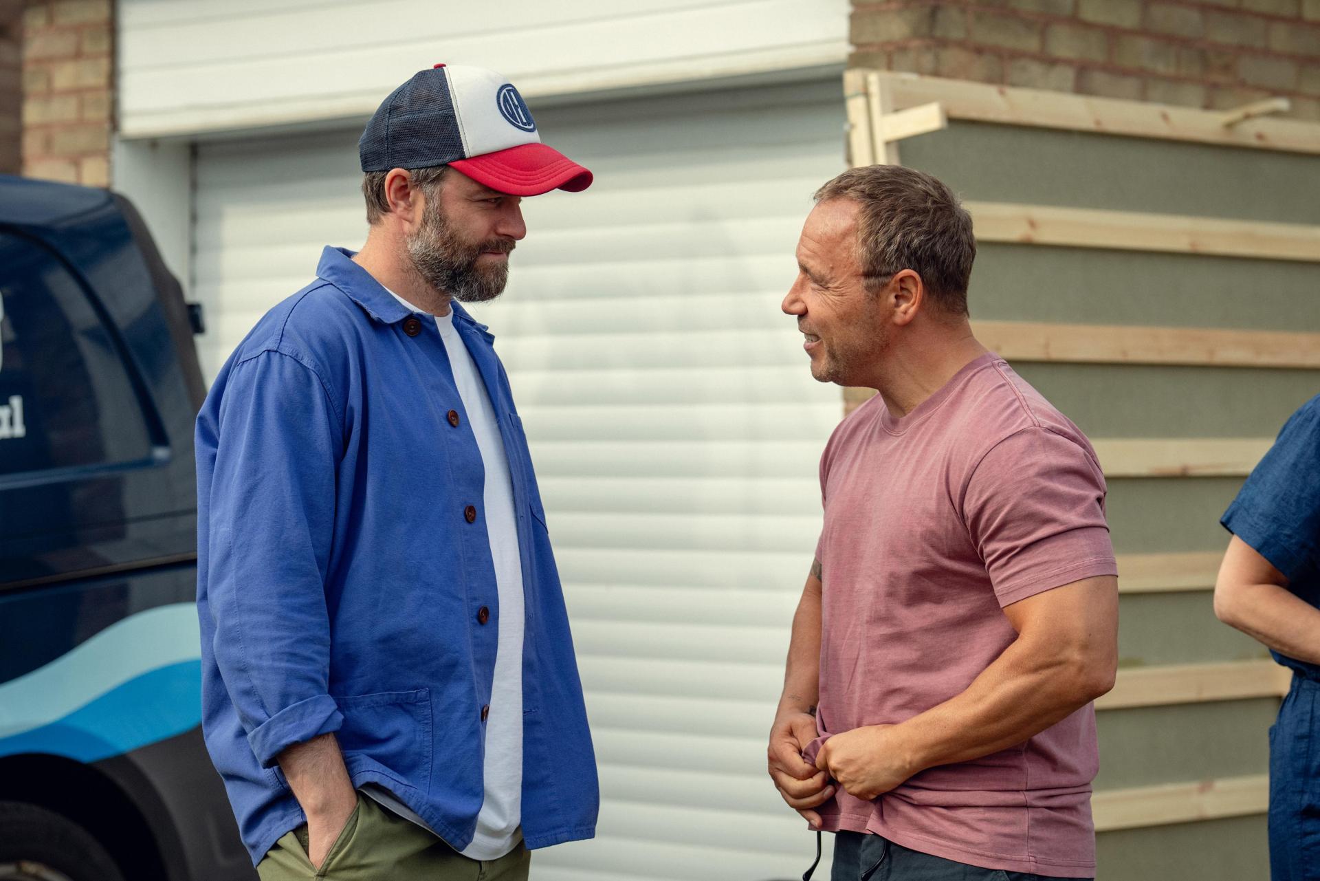 Director Philip Barantini (left) with actor Stephen Graham, who plays Jamie Miller's (Owen Cooper) father. Graham is also a co-creator of the show.