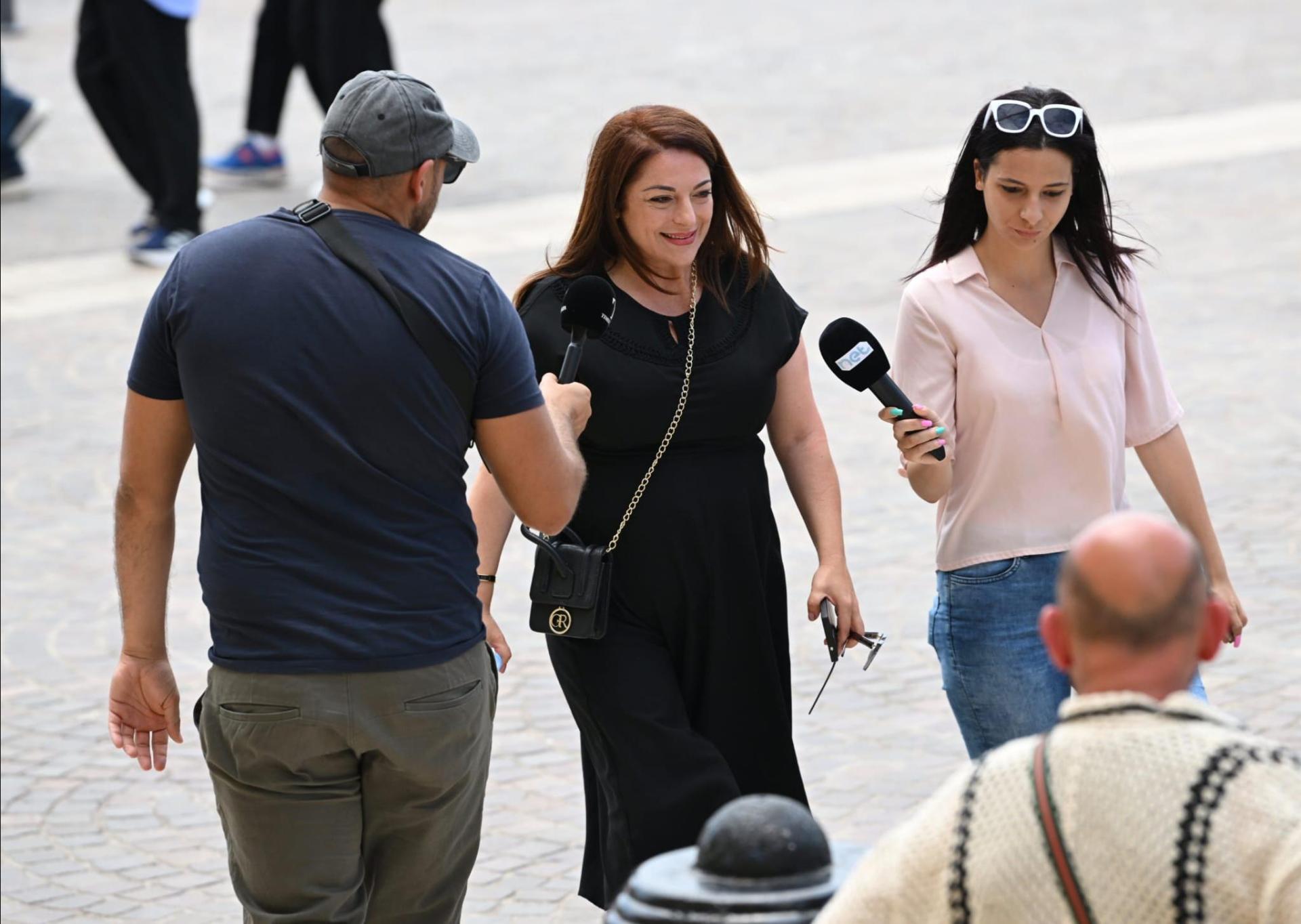 Julia Farrugia enters Castille. Photo: Matthew Mirabelli