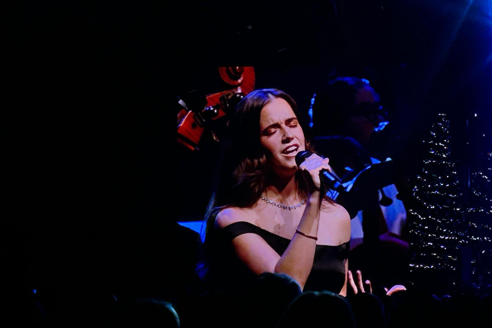 Clara Calleja performed her own song as well as a duet with her father. Credit: Mario Cacciottolo