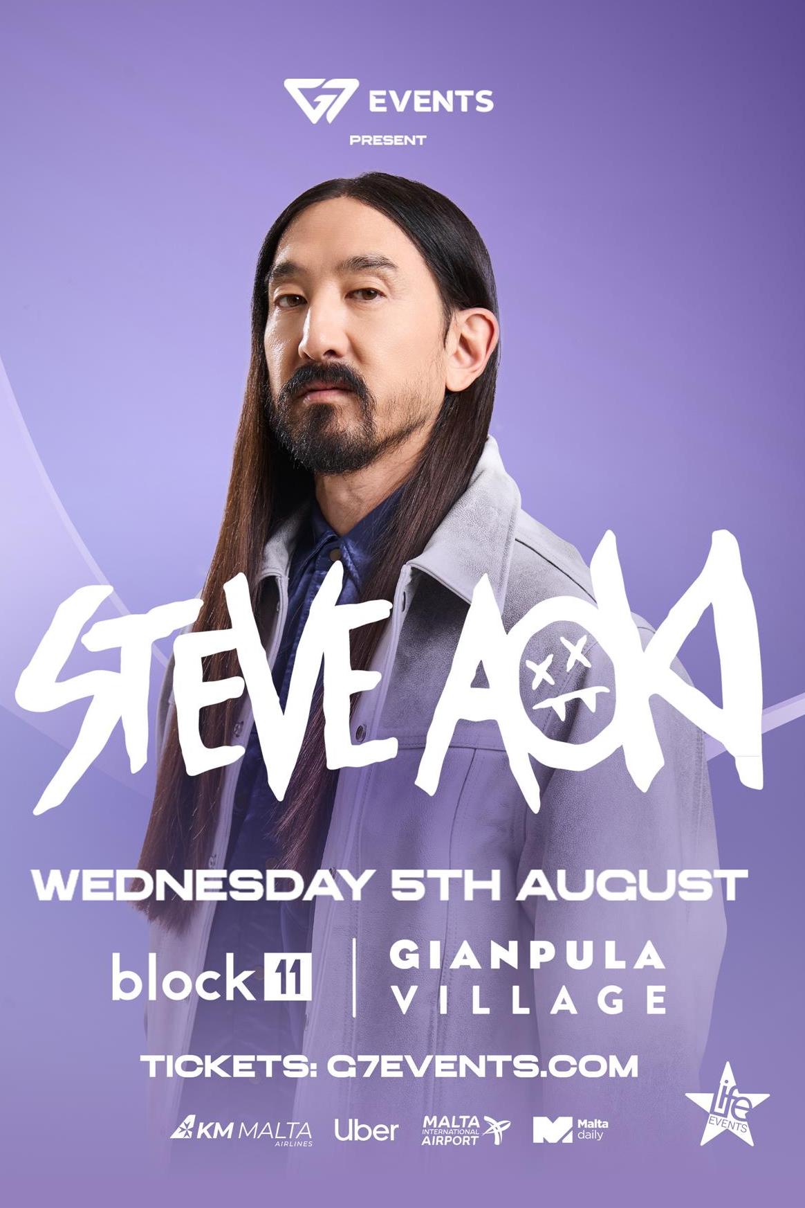Aoki will perform at Gianpula Village.