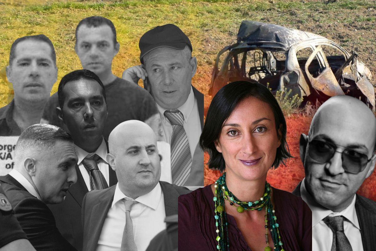All the players implicated or convicted in the murder of Daphne Caruana Galizia. Image: Kristina Vella