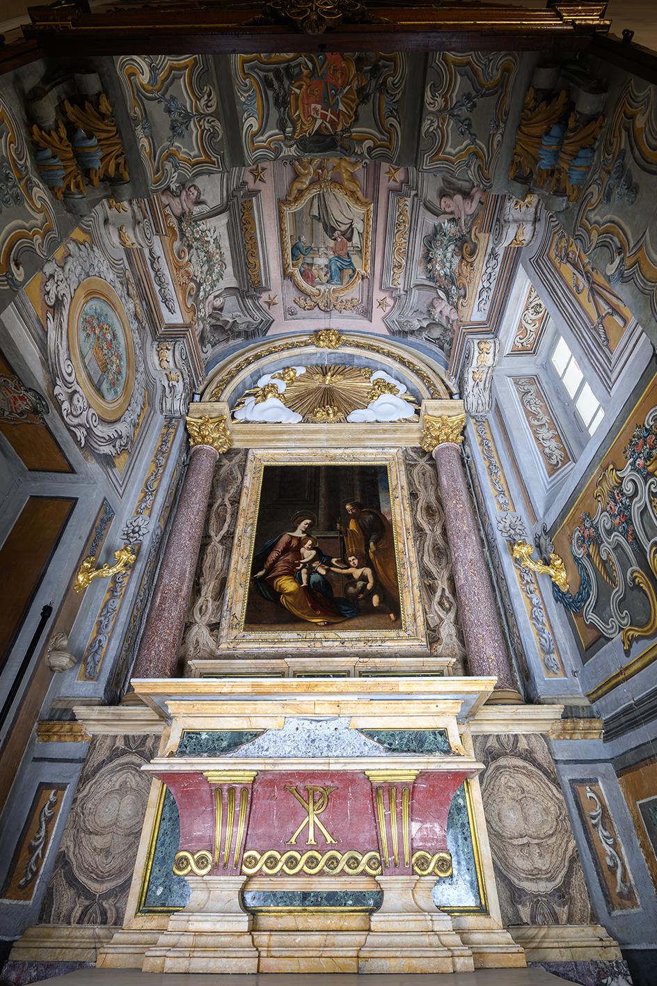 The chapel with its 18th-century ceiling restored. Photo: Ian Noel Pace