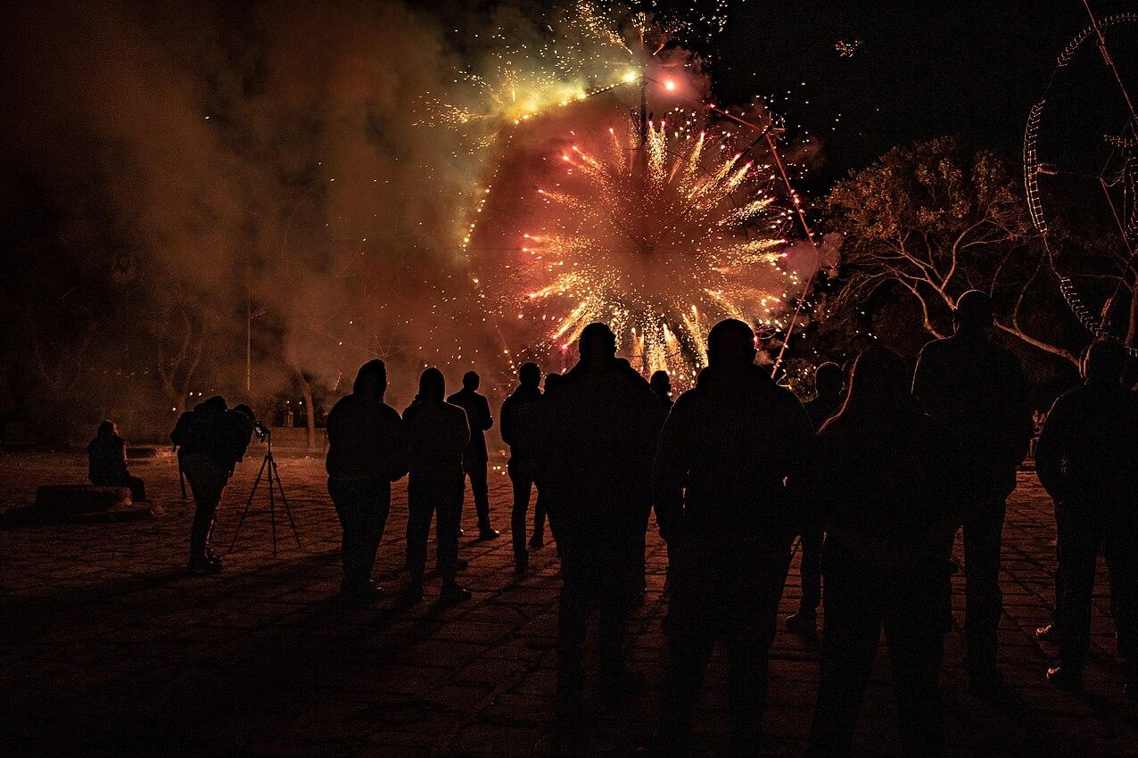 Ground Fireworks in Malta. Photo: Louise Muscat CC BY-SA licence via Wikimedia Commons