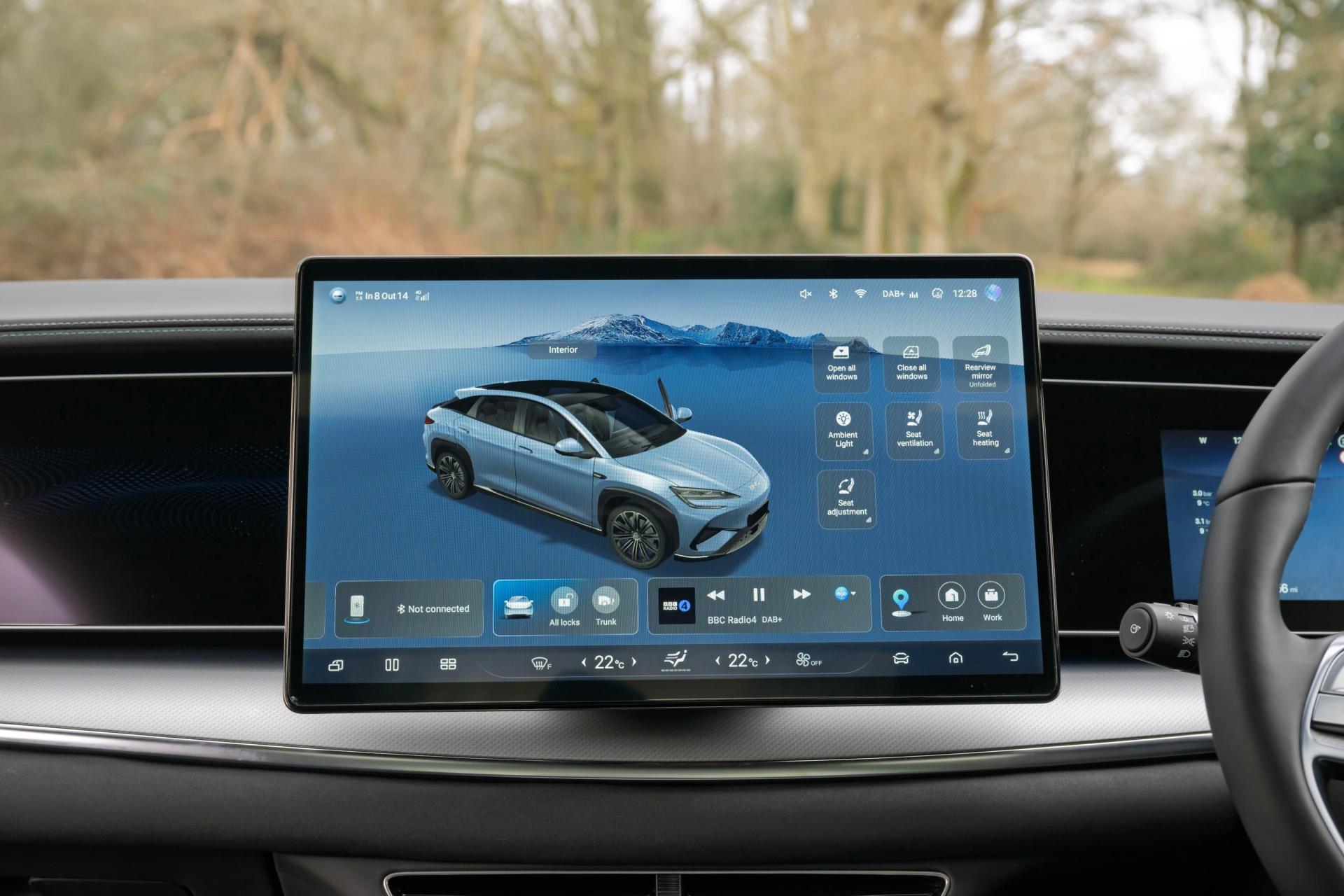 The infotainment is packed with information.