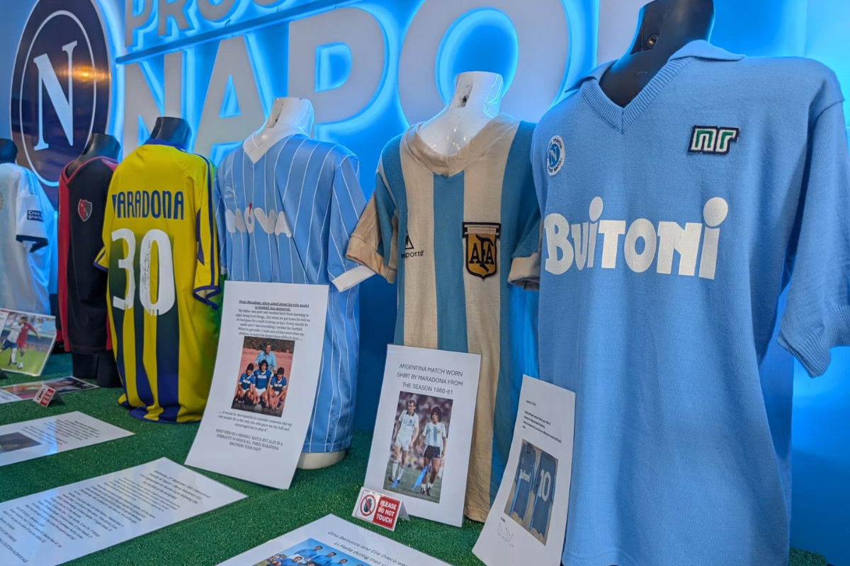 Maradona fans can check out the exhibition today at the club&rsquo;s premises on Triq Il-Fortizza in Mosta. Photo: Chris Sant Fournier