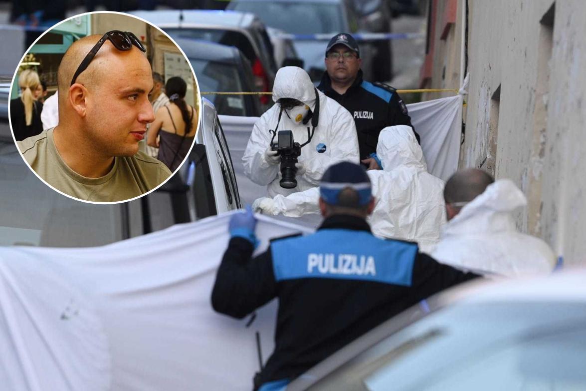 Murder victim Eric Borg (insert: Facebook) who was shot dead in Rabat. Forensics officer document the site on Triq Fidloqqom, in the area of Nigret. Photo: Matthew Mirabelli