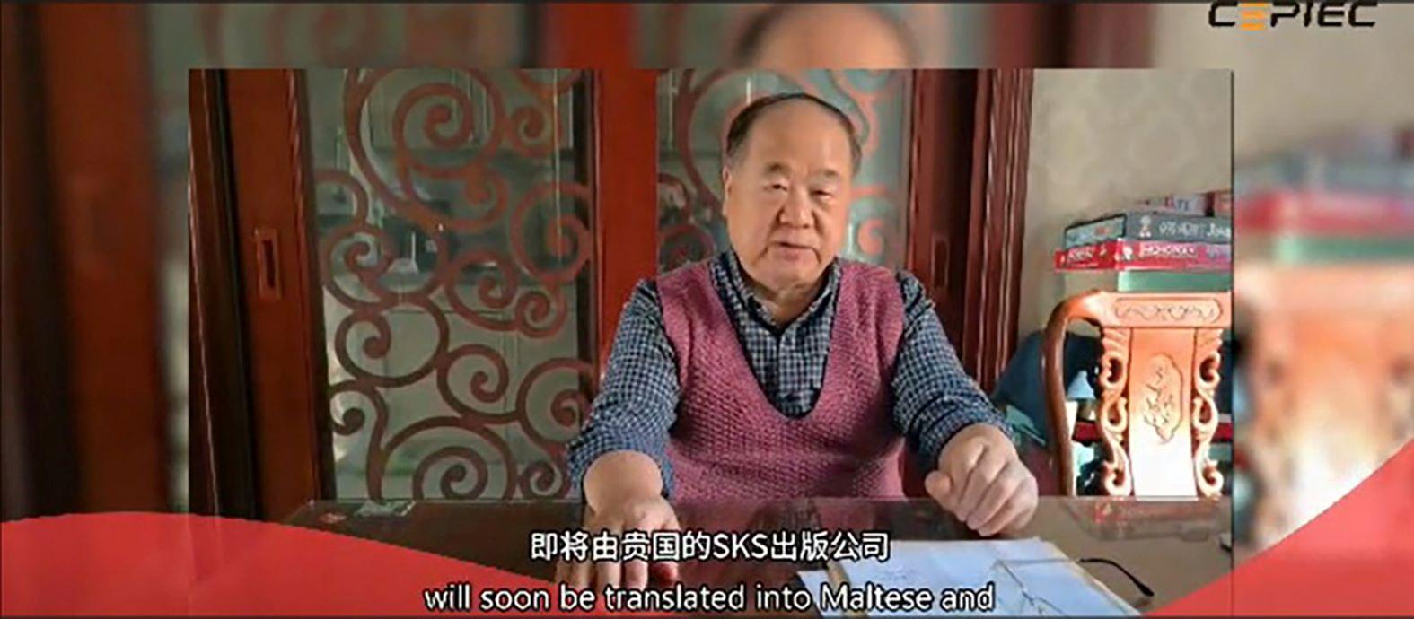 Nobel laureate Mo Yan expressed his satisfaction that his novel <em>Red Sorghum</em> will be published in Maltese.