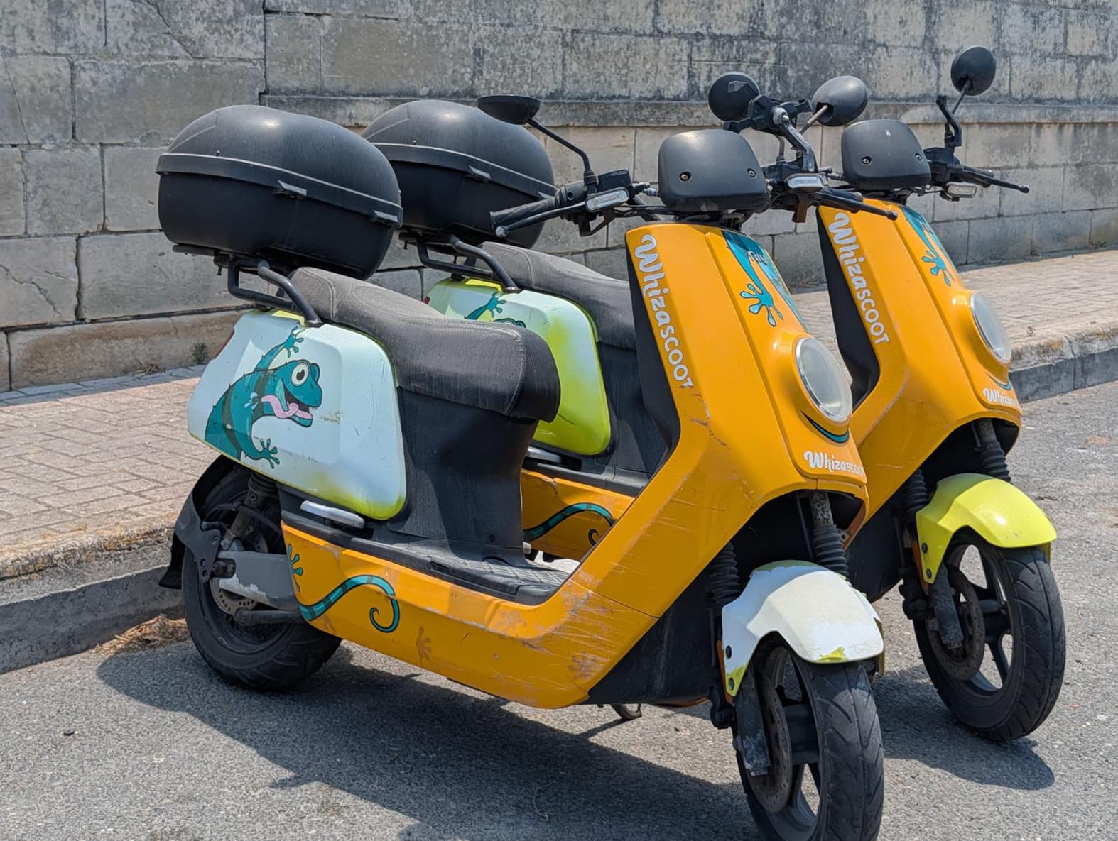 Scooters were spotted parked in areas of Rabat and Baħar iċ-Ċagħaq earlier this week. Photo: Chris Sant Fournier