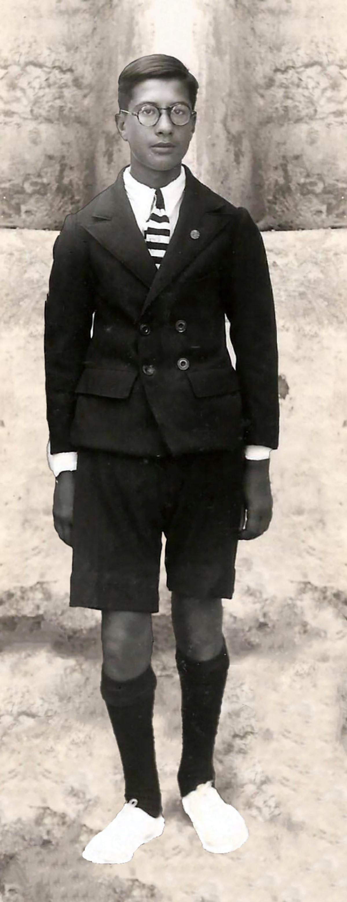 Vincent as a student at De La Salle College, Cospicua.